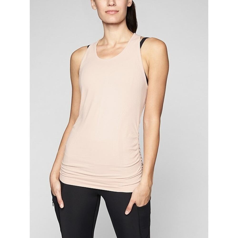 Athleta Pink Size XS Speedlight Seamless Tank Ruched Sides Athletic Summer Top